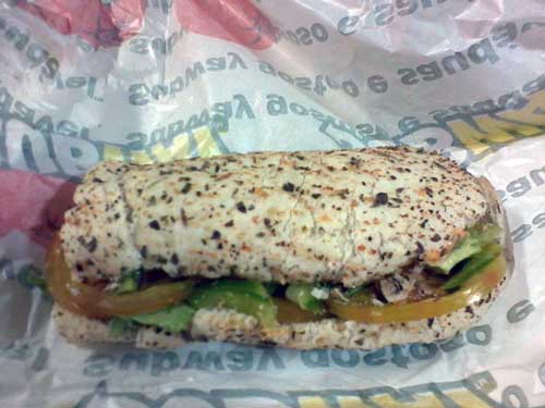 Subway - Sanduíche de 15 cms, Parmesão e Orégano com Frango Teriaky