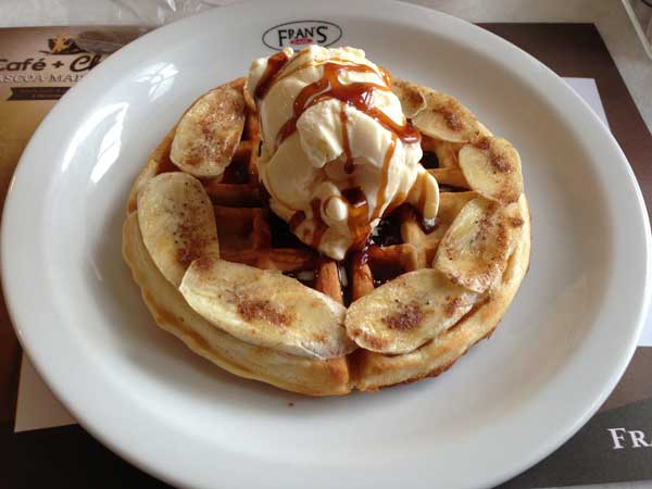 Fran's Café - Banana Belgian Waffle